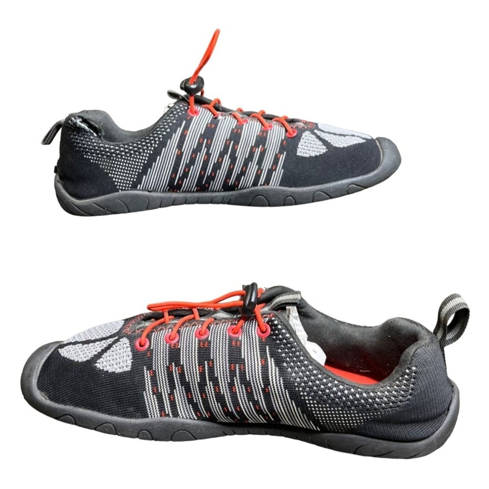 Athletic Works Shoes Mens Size 9- 10 Black Knit Aqua Sock Water Cordlock Lace